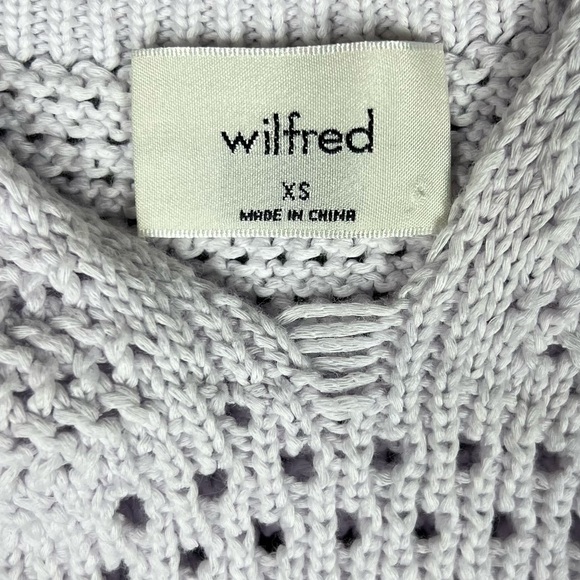 Aritzia Dress Womens XS Wilfred Evie Crochet Pastel Boho Whimsical Midi Lavender - Picture 8 of 12